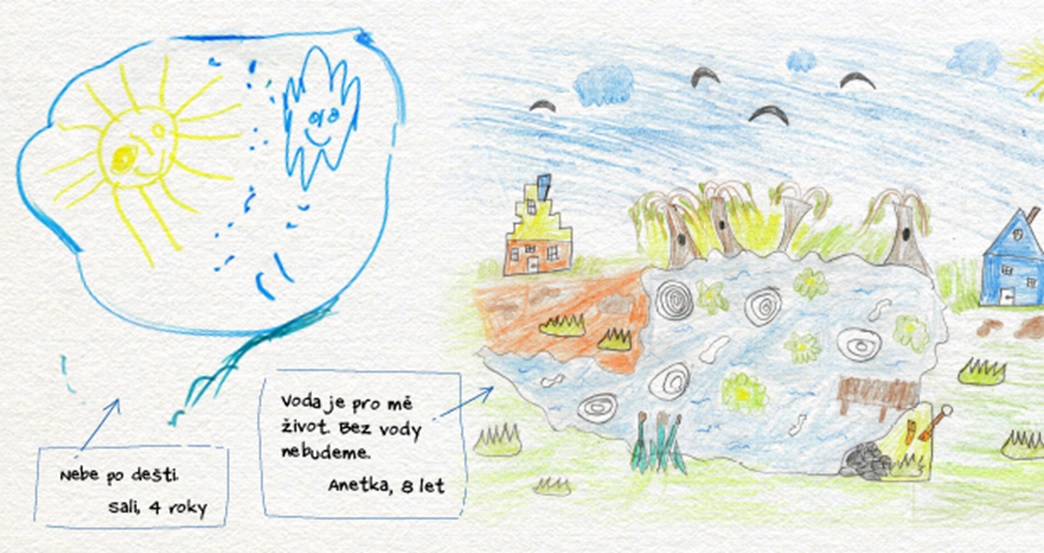 Ilustrace dětí: vodu vidí všude.
