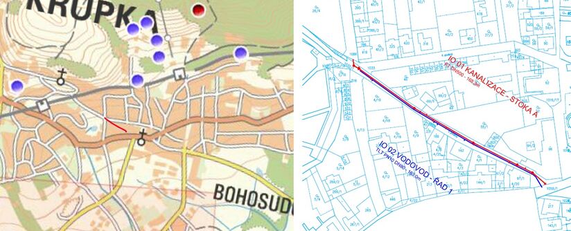 Proběhne rekonstrukce nevyhovujících úseků kanalizace a vodovodu v Krupce, v ulici K Plovárně