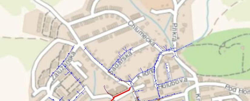 Zahajujeme rekonstrukci poruchového vodovodu v Chlumci, v ulici Nad Školou