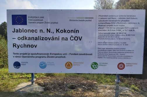 Dokončili jsme část projektu Kokonín: Kanalizační propojení Kokonín – Rychnov je hotové