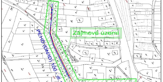 Chabařovice, V Aleji, rekonstrukce kanalizace a vodovodu