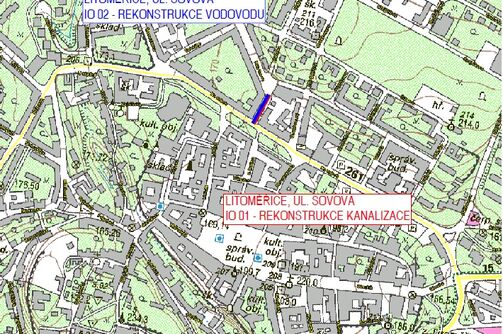 Litoměřice, Sovova, rekonstrukce vodovodu a kanalizace