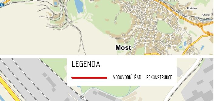 Most, Kopisty, rekonstrukce vodovodu