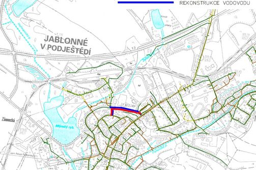 Jablonné v Podještědí, Švermova, rekonstrukce vodovodu a kanalizace