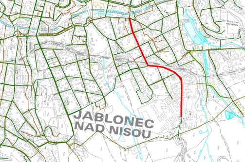 Jablonec nad Nisou, Na Hutích, Slovenského národního povstání, rekonstrukce kanalizace