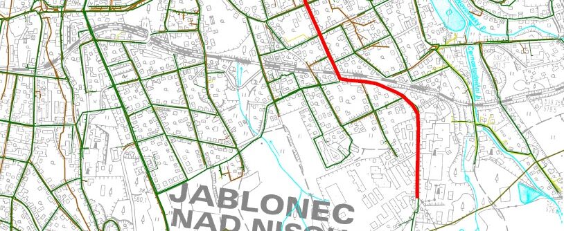 Jablonec nad Nisou, Na Hutích, Slovenského národního povstání, rekonstrukce kanalizace