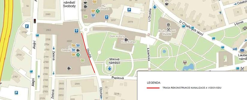 Teplice, Dlouhá - rekonstrukce kanalizace a vodovodu