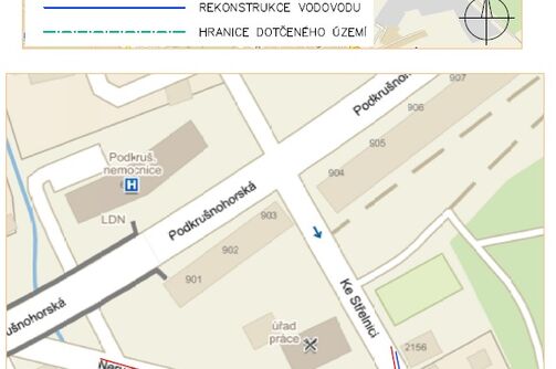 Litvínov, Ke Střelnici - rekonstrukce vodovodu a kanalizace