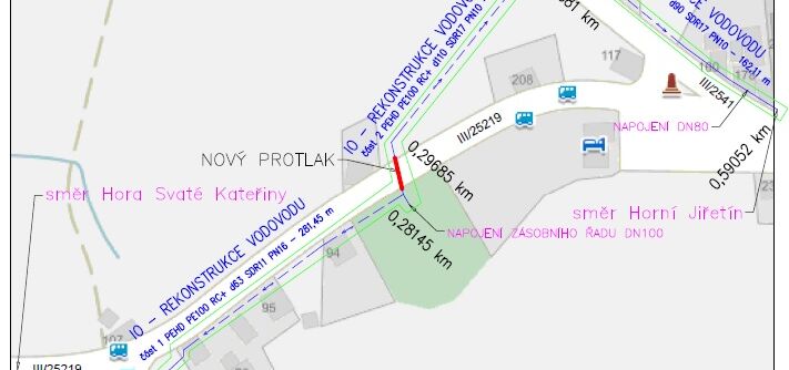 Nová Ves v Horách, Mikulovice, rekonstrukce vodovodu