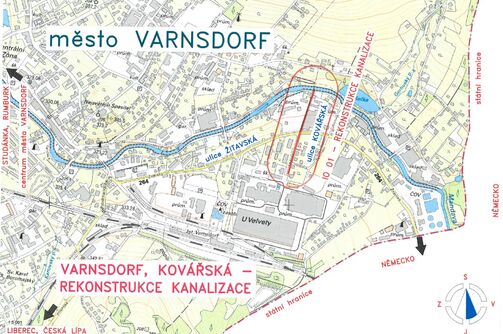Varnsdorf, Kovářská - rekonstrukce kanalizace