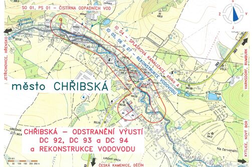 Chřibská - odstranění kanalizačních výustí, nová ČOV, rekonstrukce vodovodu