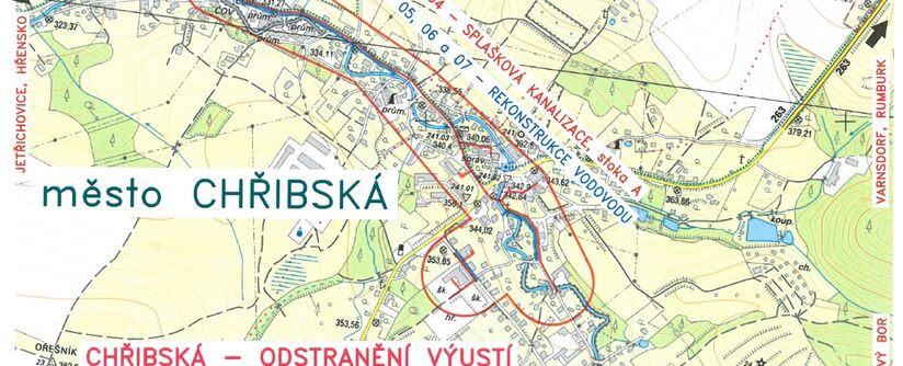 Chřibská - odstranění kanalizačních výustí, nová ČOV, rekonstrukce vodovodu