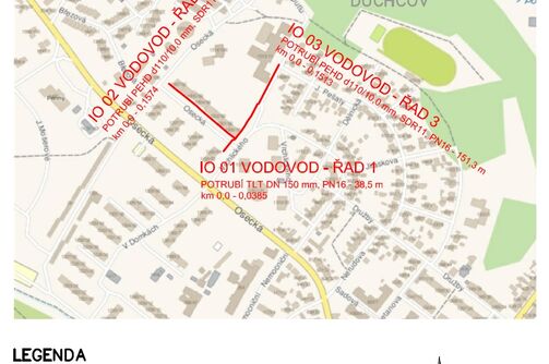 Duchcov, Osecká - rekonstrukce vodovodu