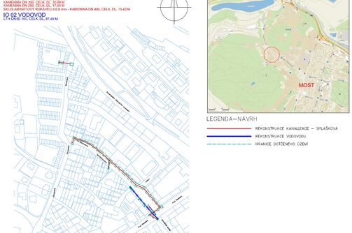 Most, S. K. Neumanna, Slovanská a Pod Resslem - rekonstrukce vodovodu a kanalizace