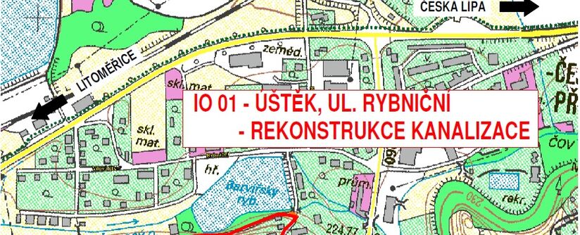 Úštěk, Rybniční - rekonstrukce kanalizace