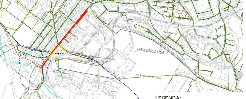 Roudnice n. L., Žižkova, Špindlerova - rekonstrukce kanalizace