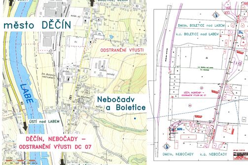 Děčín, Nebočady - odstranění kanalizační výusti DC07