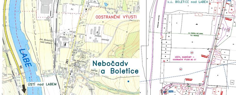 Děčín, Nebočady - odstranění kanalizační výusti DC07