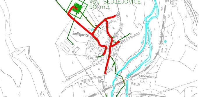 Sychrov, Sedlejovice - rekonstrukce vodovodu