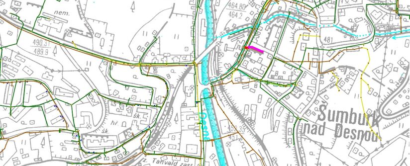 Šumburk nad Desnou, Husova - odstranění kanalizační výusti