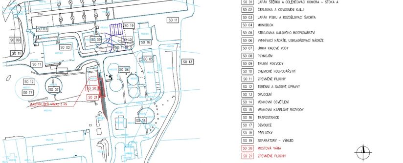 Louny, ČOV - instalace mostové váhy