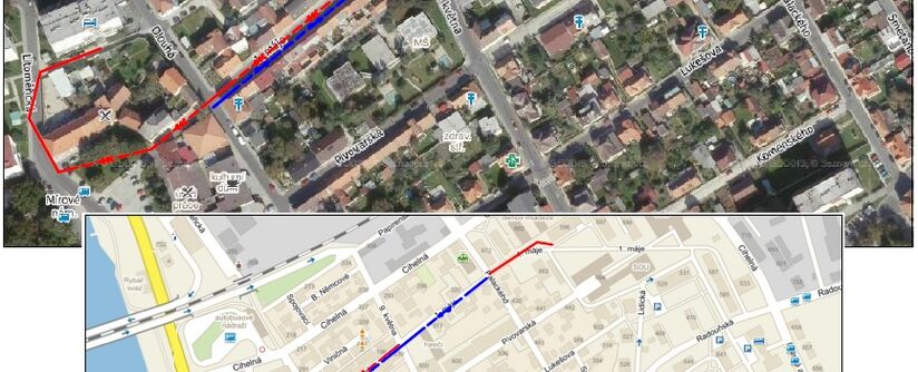 Štětí, ul. 1. máje, Litoměřická - rekonstrukce vodovodu a kanalizace