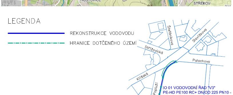Ústí nad Labem, Na Popluží - rekonstrukce vodovodu