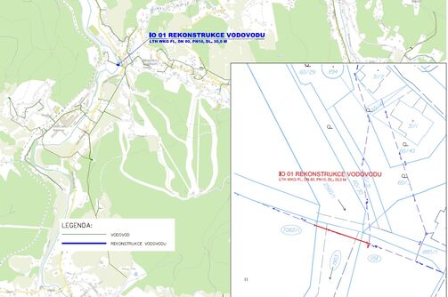 Jiřetín pod Bukovou, aquadukt - rekonstrukce vodovodu