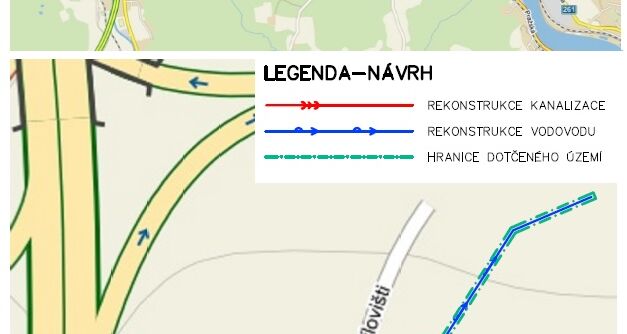 Trmice, V Jílovišti - rekonstrukce vodovodu a kanalizace