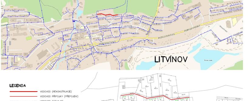 Litvínov, Na Kopci - rekonstrukce vodovodu