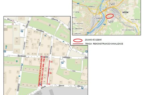 Děčín, Přemyslova - rekonstrukce kanalizace
