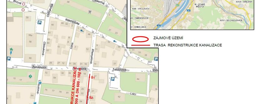 Děčín, Přemyslova - rekonstrukce kanalizace