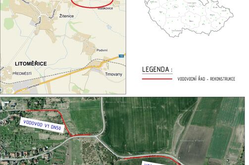 Žitenice, Pohořany - rekonstrukce vodovodu do vodojemu Maškovice
