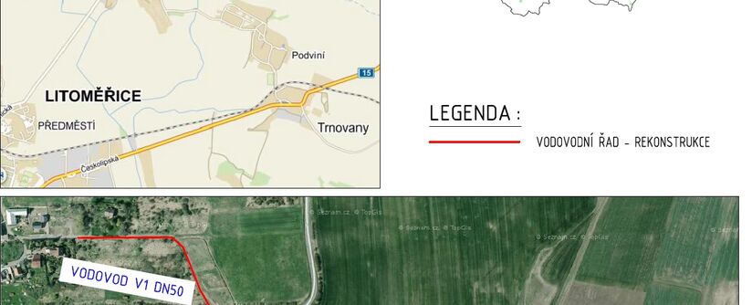 Žitenice, Pohořany - rekonstrukce vodovodu do vodojemu Maškovice
