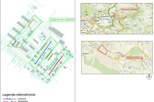Ústí nad Labem, Nedbalova, Kosmova, Kosmonautů - rekonstrukce vodovodu a kanalizace