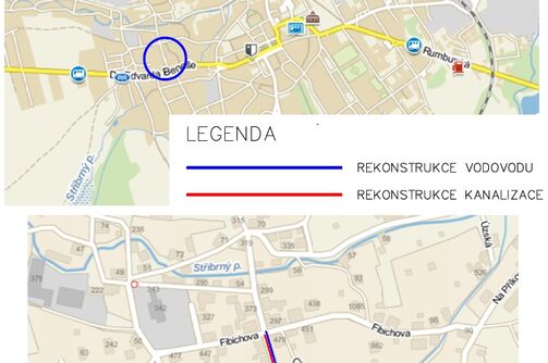 Šluknov, Husova - rekonstrukce vodovodu a kanalizace
