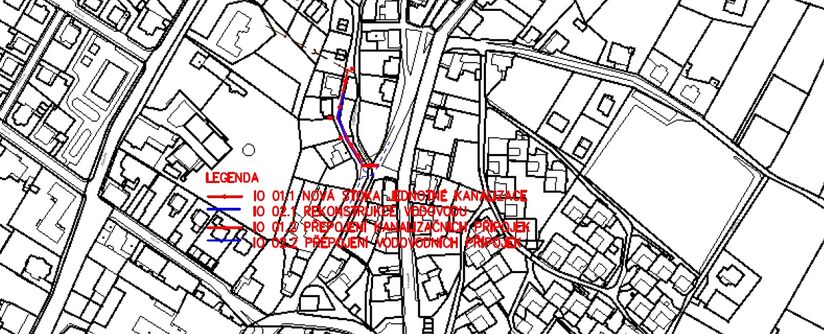 Rumburk, Nerudova - odstranění kanalizační výusti, rekonstrukce souběžného úseku vodovodu