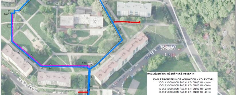 Ústí nad Labem, Anežky České - rekonstrukce vodovodu