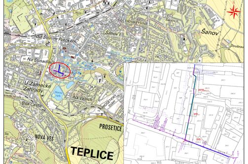 Teplice, U Bílinské brány - rekonstrukce kanalizace a vodovodu