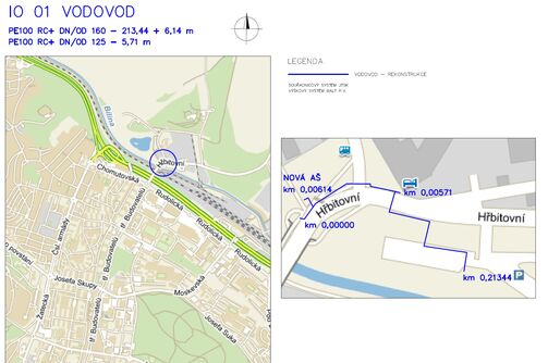 Most, Hřbitovní - rekonstrukce vodovodu