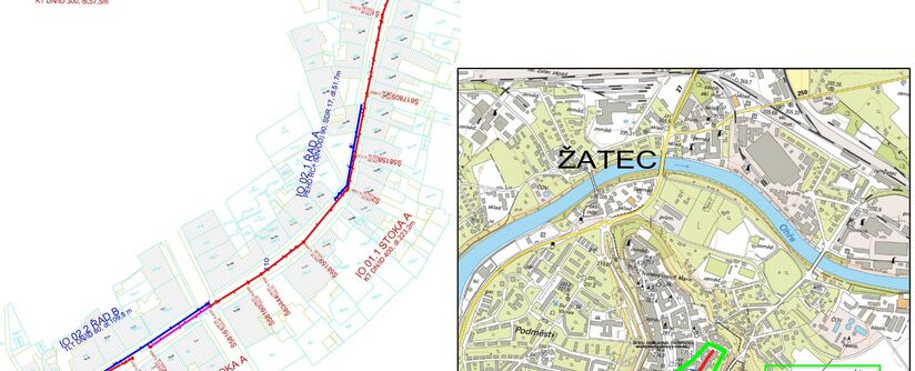 Žatec, Oblouková, Dvořákova – rekonstrukce kanalizace a vodovodu