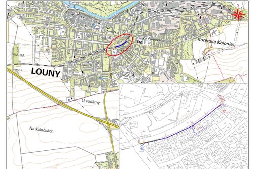 Louny, Jiráskova – rekonstrukce kanalizace a vodovodu