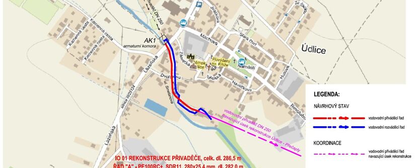 Údlice, Smetanova – rekonstrukce vodovodních řadů
