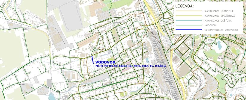 Liberec, Preslova - rekonstrukce vodovodu