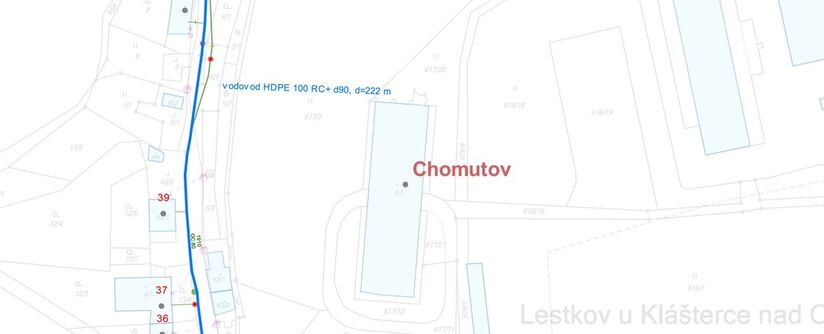 Klášterec nad Ohří, Lestkov, pod VDJ – rekonstrukce vodovodu