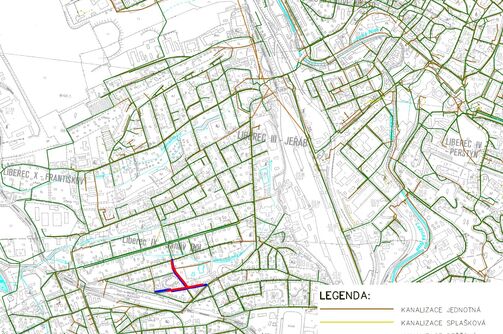 Liberec, Jetelová, Topolová - rekonstrukce kanalizace a vodovodu