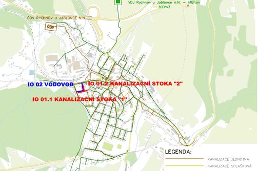 Rychnov u Jablonce n. N., Truhlářská - rekonstrukce vodovodu a kanalizace