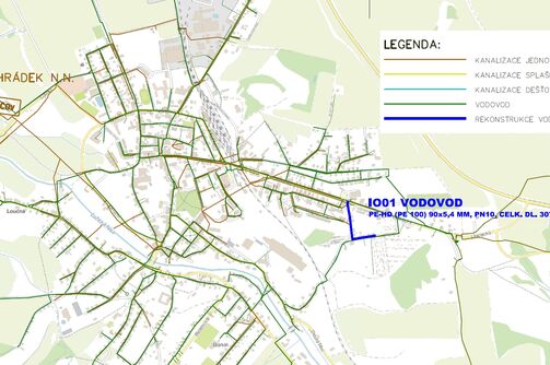 Hrádek n. N., Polní - rekonstrukce vodovodu