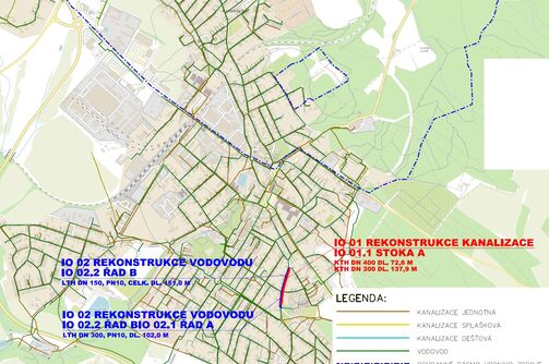 Nový Bor, Česká - rekonstrukce kanalizace a vodovodu