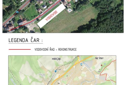 Hrob, Duchcovská, č.p. 205 - č.p. 221 - rekonstrukce vodovodu